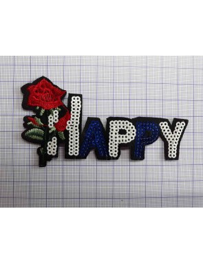 Аппликация Пайетка   HAPPY...