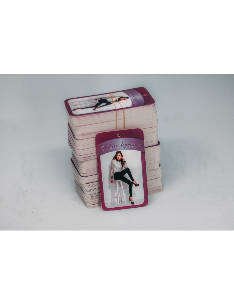 Этикетка бумажная   FASHION Leggings  в упак300   розовый