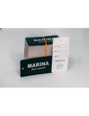 Этикетка бумажная   Марина...